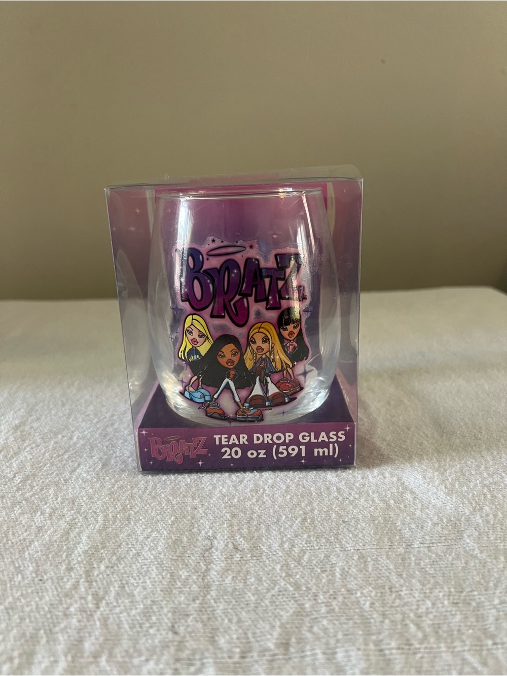 Bratz 20 oz Tear Drop Glass New In Box Y2K Collectible Cup